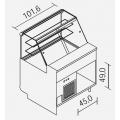 VETRINA TAVOLA FREDDA CM 100